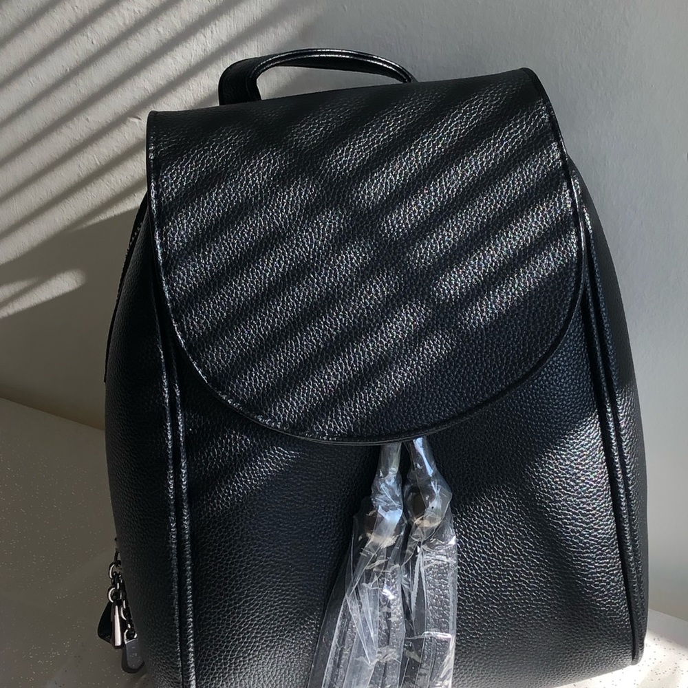 Black Vegan leather backpack 🎒